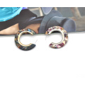 Joyería de oreja de acetato multicolor personalizado para mujeres para mujeres aretes de aro coloridos de acero inoxidable de acero inoxidable de lujo